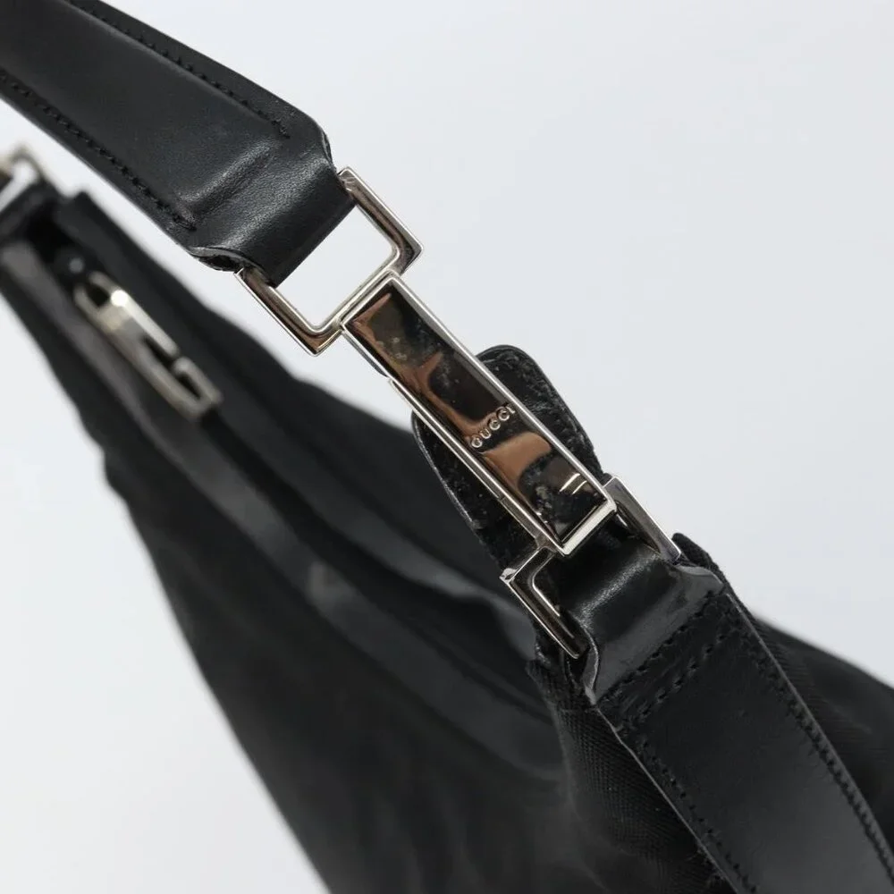 Authentic GUCCI Shoulder Bag Nylon Black Silver 000 0602 3754 - Picture 6 of 16